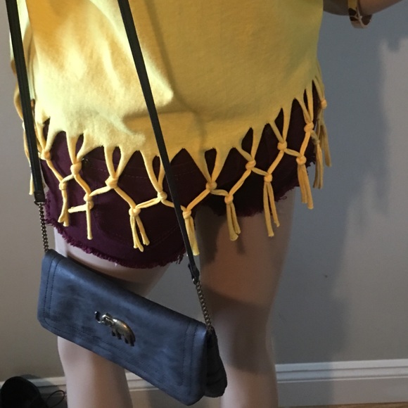 Handcrafted fringe graphic blouse/top NWOT - Picture 3 of 7